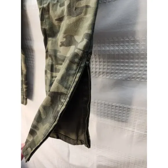 Social Standards Pants Womens Size 4 Army Camouflage Green Utility Ankle 1184 - Picture 8 of 13